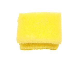 Yellow Sponge with white background