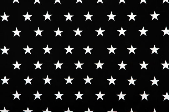 Black and white texture with five-pointed stars