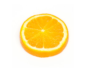 Slice of orange. isolated on white.