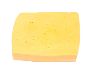 piece of cheese isolated on a white background
