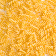 Closeup of Uncooked Italian Spiral Pasta Rotini