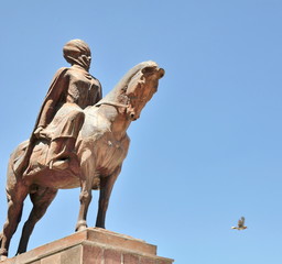 Statue of Kurmanjan Datka, a Kyrgyz national hero