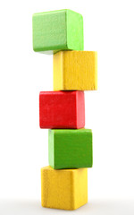 Wooden building blocks