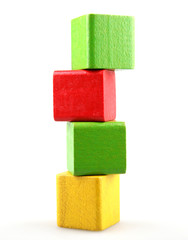 Wooden building blocks