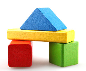 Wooden building blocks
