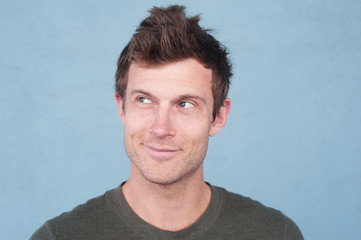 Fototapeta premium portrait of a handsome young man looking to the side