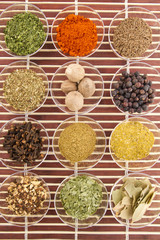 different spices