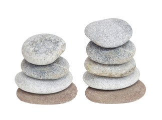 Fototapeta na wymiar stones laid on each other on a white background