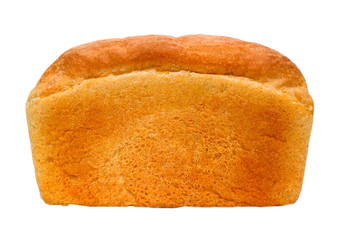 russian loaf of bread isolated on white background (clipping pat