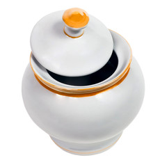 sugar-bowl cup isolated on white background (clipping path)