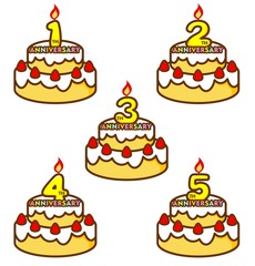 アニバーサリー　イラスト