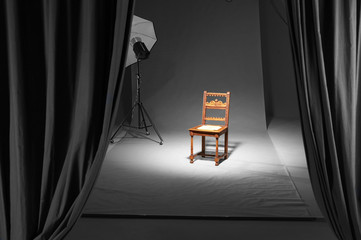 chair in a photostudio