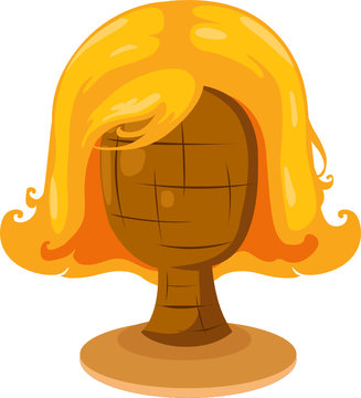 Blonde Wig On Mannequin Head