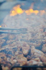 Barbecue with chicken  grill