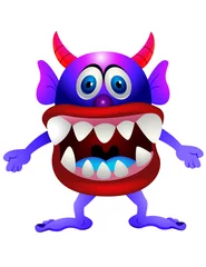 Cercles muraux Créatures Illustration vectorielle de monstre violet