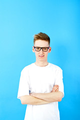 young man with eye glasses