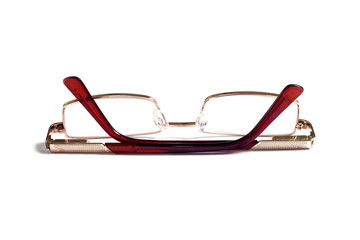 glasses of gold color for dull sight