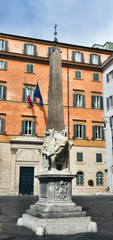 Fototapeta na wymiar Obelisk of Santa Maria sopra Minerva