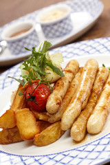 sausages and potatoes