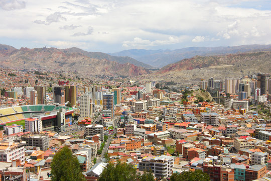 General view of La Paz, Bolivia