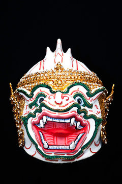 Head of Hanuman "Khon-Thai classical masked ballet , Thailand.