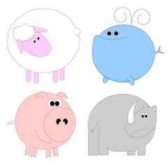 Set of funny animals 2