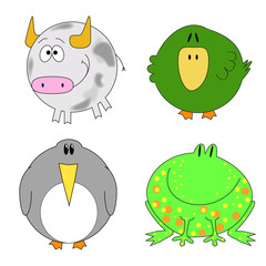 Set of funny animals