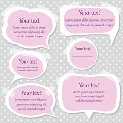 Pink vector text frames