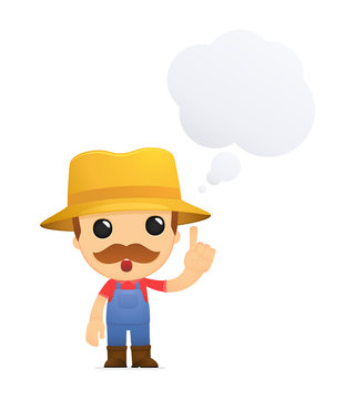 funny cartoon farmer