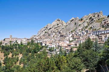 Obraz premium Panoramic view of Pietrapertosa. Basilicata. Italy.