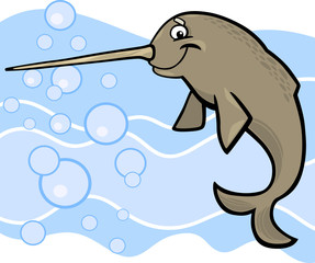 cartoon narwhal