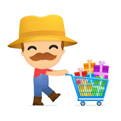 funny cartoon farmer