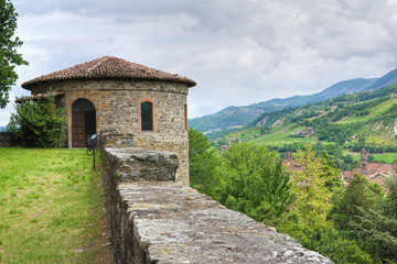 Fototapeta na wymiar Malaspina-Dal Verme Castle. Bobbio. Emilia-Romagna. Italy.