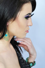 Beautiful stylish girl with additional lash