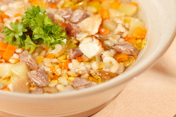 soup with meat
