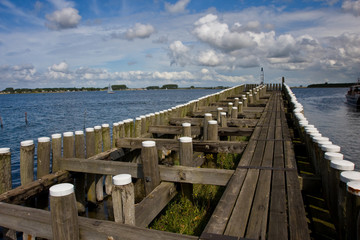 Obraz premium Pier in Veere, the Netherlands