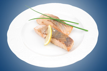 baked pink salmon steaks