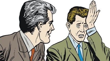 Ilustracion de hombres de negocios discutiendo