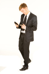 businessman with smartphone