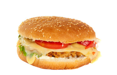 cheeseburger isolated