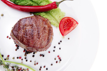 fillet pieces on noodles