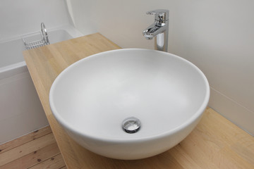 vasque à poser ronde en céramique