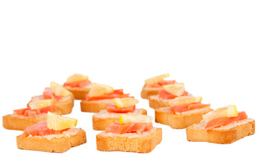 Crostinis with smoked salmon