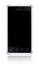 Touchscreen smartphone concept. Vector illustration