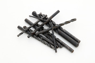 Selection of drill bits against a plain white background.