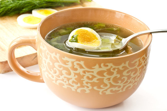 green soup of sorrel