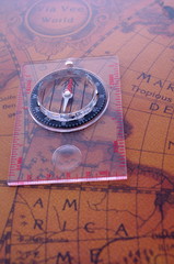 Kompas mapa świata - obrazy, fototapety, plakaty