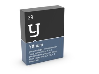 Yttrium from Mendeleev's periodic table