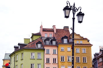 Fototapeta premium lamp in Warsaw old town