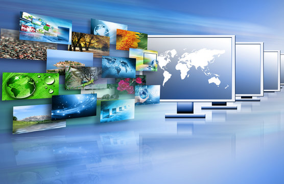 Television and internet production technology concept